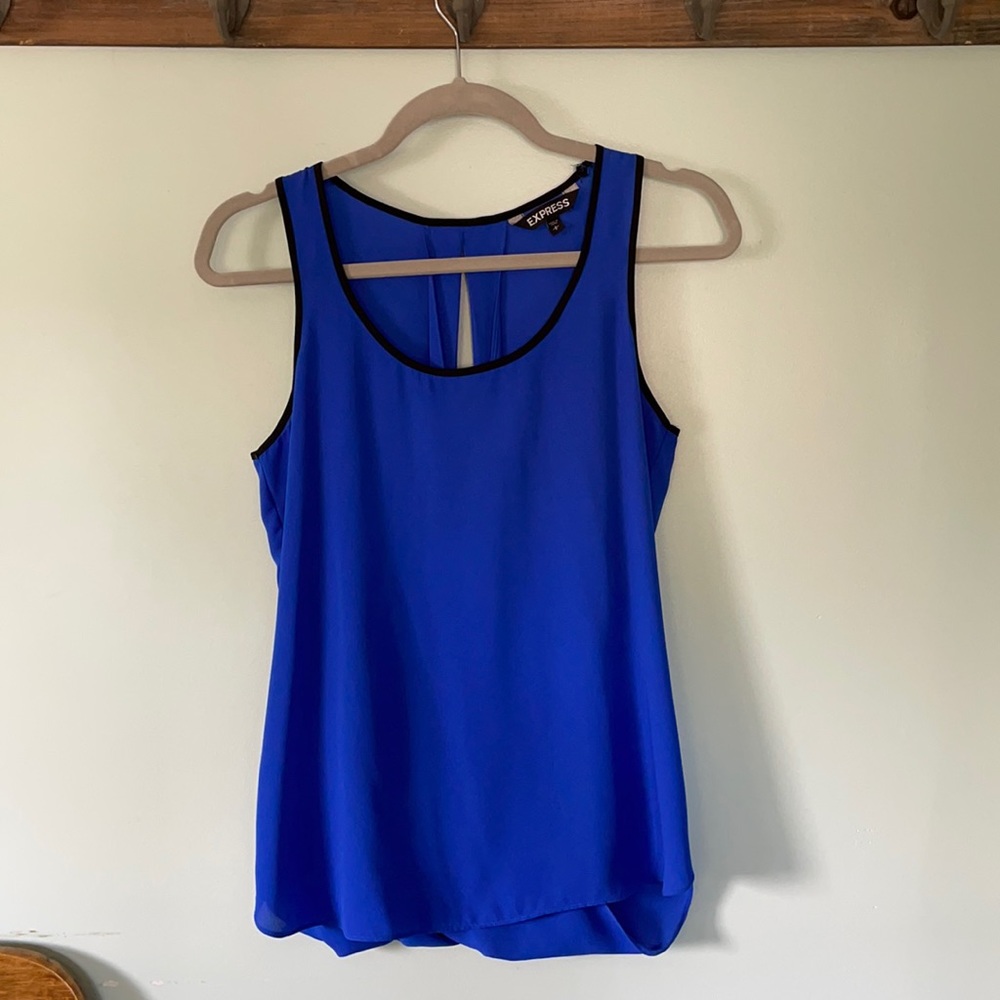 Express sleeveless tank top with open back, small